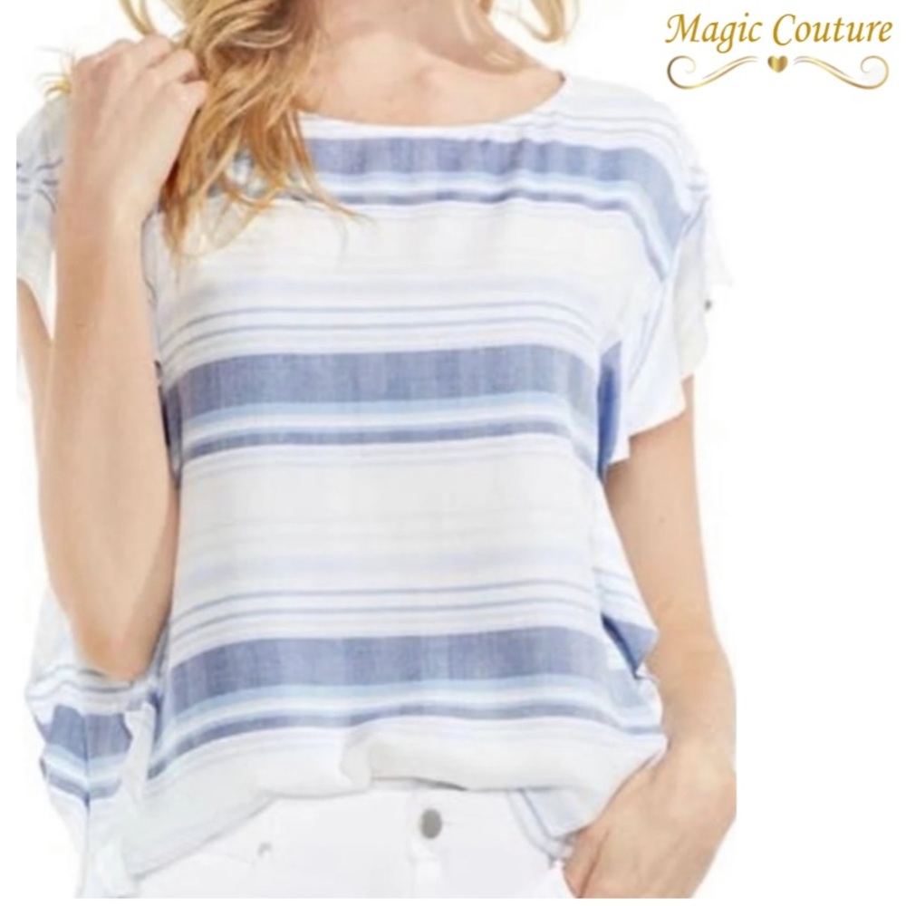 Vince Camuto Blue and White Striped Top๐๐ค๐ - Picture 1 of 3